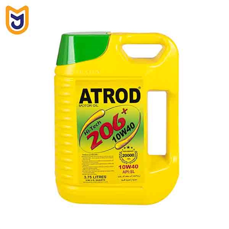 روغن موتور خودرو آترود ATROD مدل Hi-Tech 206 SL 10W40 (3/75 لیتری)